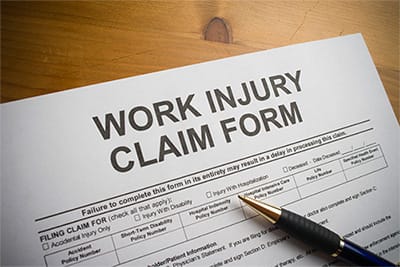 Work injury claim form
